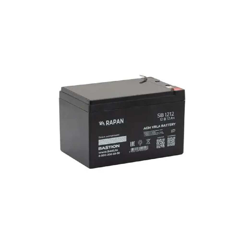 АКБ БАСТИОН RAPAN SB 1212 AGM 12V 12Ач, клеммы F2 нож, гарантия 1 год (9165)