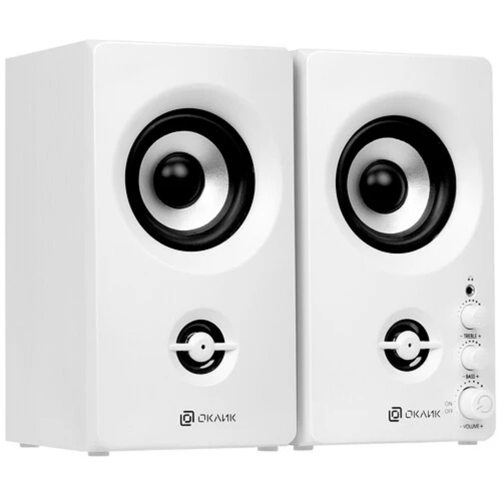 Oklick Колонки Оклик OK-164 2.0 белый 30Вт