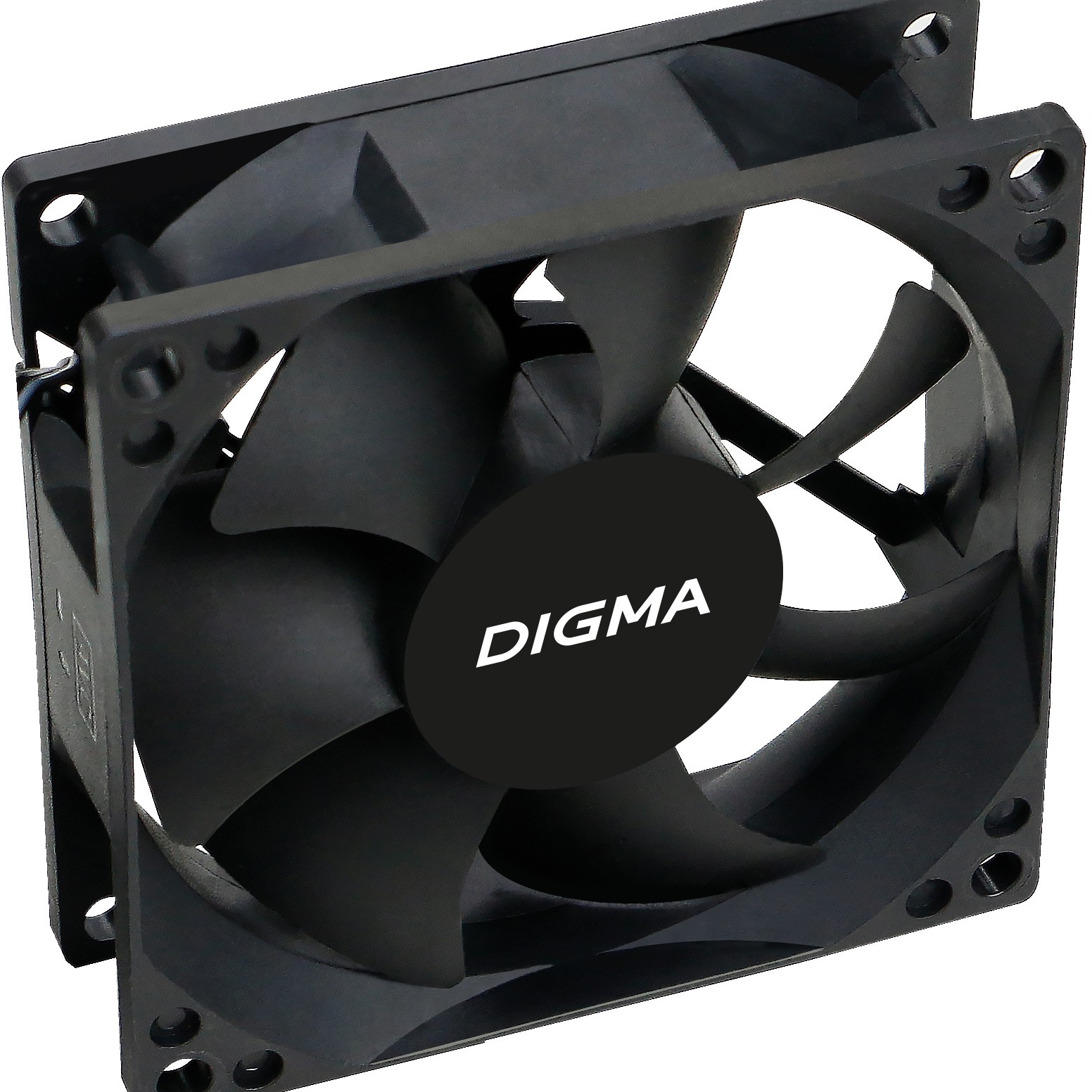 Вентилятор Digma DFan-80 80мм черный 3-pin 4-pin (Molex) Ret