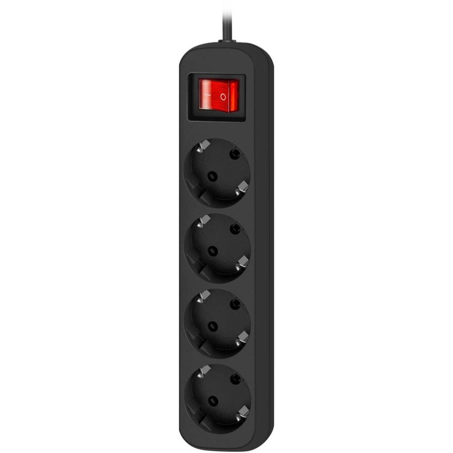 Defender Удлинитель G418 1.8 м, 4 розетки [99337] выключатель, с заземлением