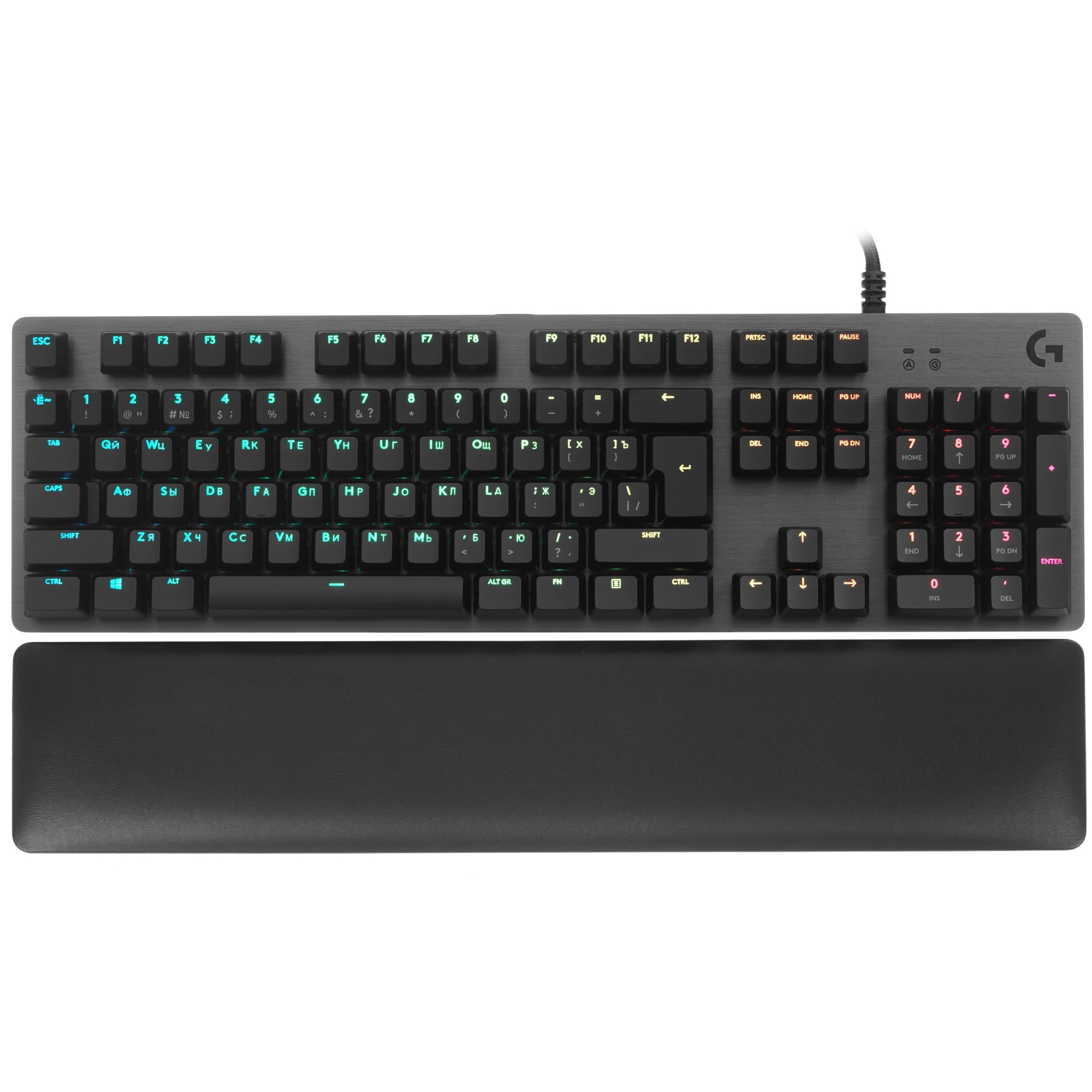 920-009329 Logitech Клавиатура G513 Tactile (GX Brown switches) механическая черный USB Multimedia for gamer LED (подставка для запястий)