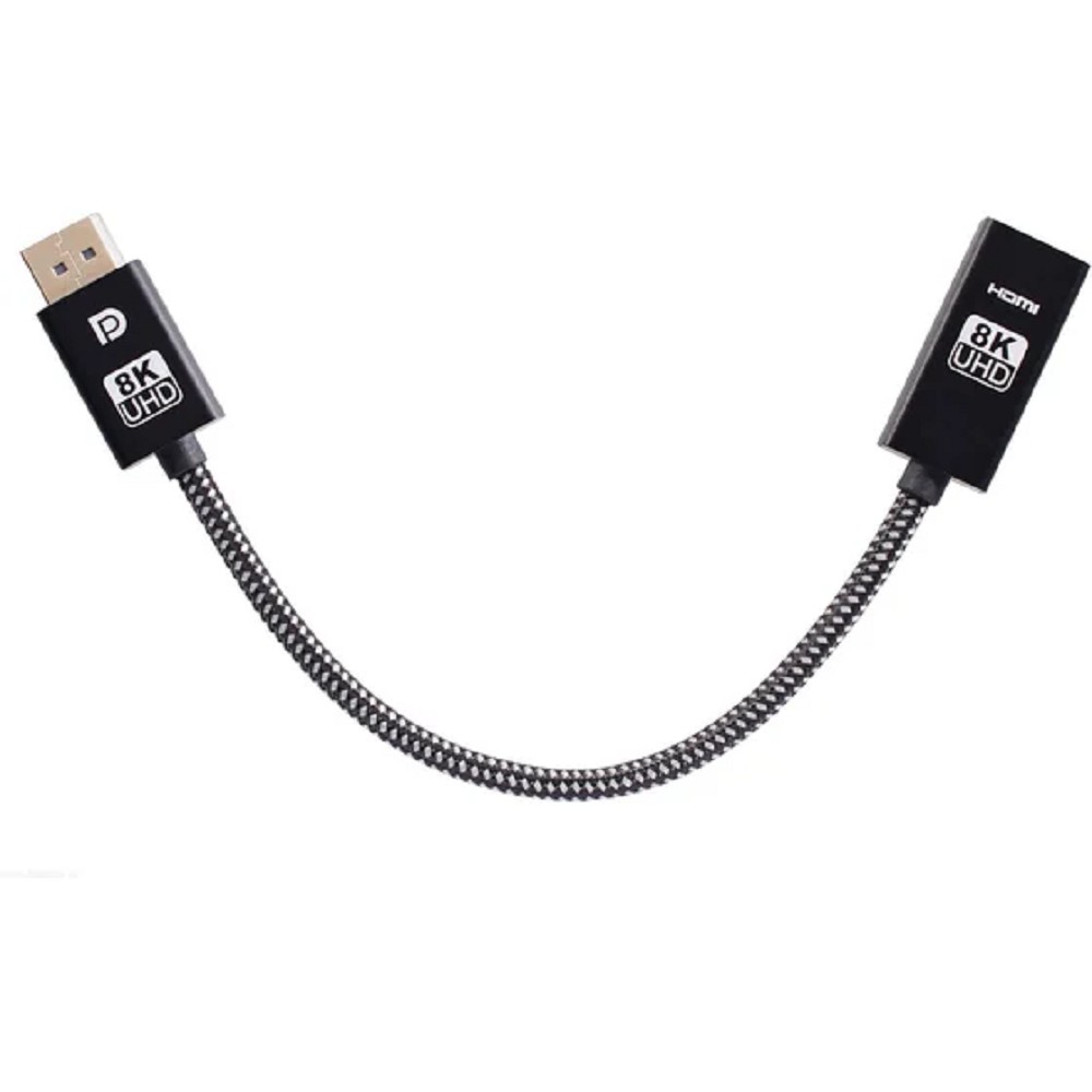 Telecom <TA580> Кабель-адаптер DP-M --> HDMI-F 0.2м , 8K@60Hz, медь,