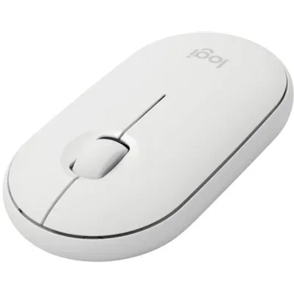 Повреждение упаковки 910-005716/910-005541 Мышь Logitech Pebble M350 белый оптическая (1000dpi) silent беспроводная BT USB для ноутбука (3but)