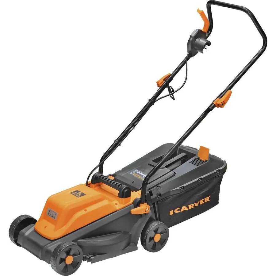 Газонокосилка эл. CARVER LME-1332 [01.024.00018] { 1300 Вт, ширина 32 см., центр.рег.высоты, травосборник 30 л } 