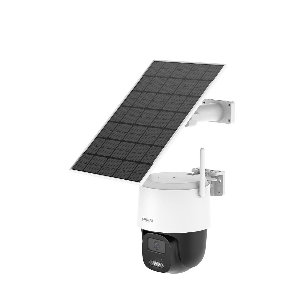 DAHUA DH-BP5E (DH-IPC-BP5EP-0360B) Уличная купольная PT IP-видеокамера с Wi-Fi и солнечной батареей 5Мп;1/3" CMOS; 3.6мм; ИК 30м,LED 20м; IP66;микрофон+динамик;литиевая батарея 36 Вт·ч;слот microSD;