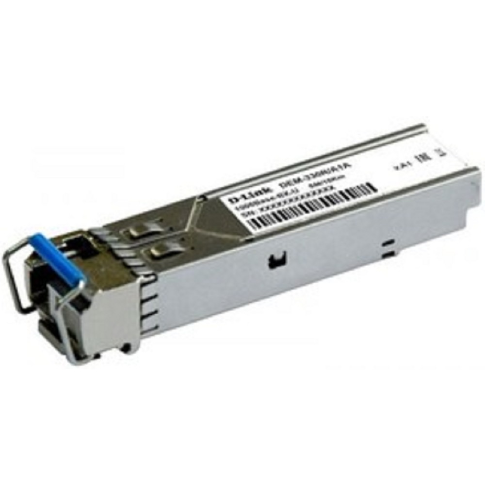 D-Link 330R/10KM/A1B WDM SFP-трансивер с 1 портом 1000Base-BX-U (Tx:1310 нм, Rx:1550 нм) для одномодового оптического кабеля (до 10 км, разъем Simplex LC)