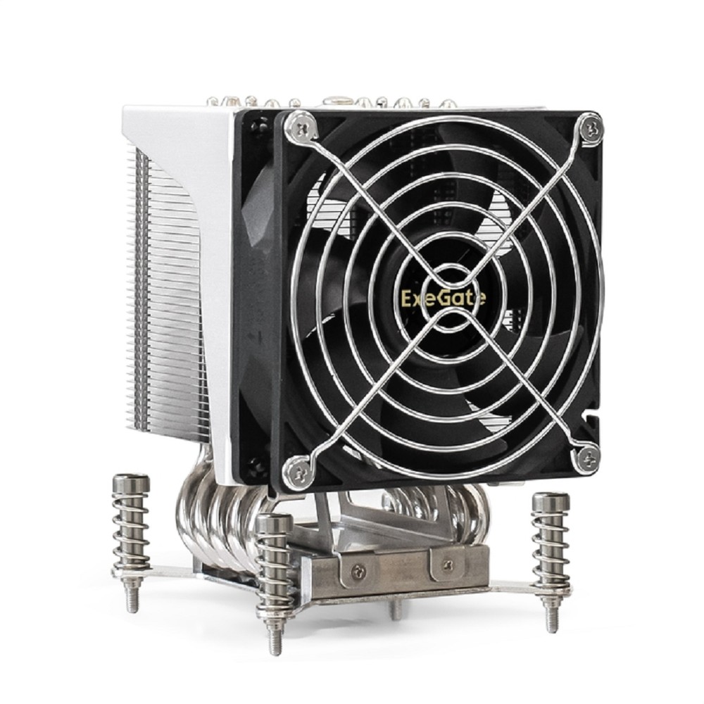 Exegate EX293434RUS Кулер ExeGate ESNK-P0051AP4.PWM.4U.115x.Cu (Al+Cu, 4U, 5 тепл. трубок, LGA1150/1151/1155/1156/1200, TDP 165W, Fan 75mm, PWM, 1900-3800RPM, 2 ball bearing, 4pin, 44db, 650г, на винт