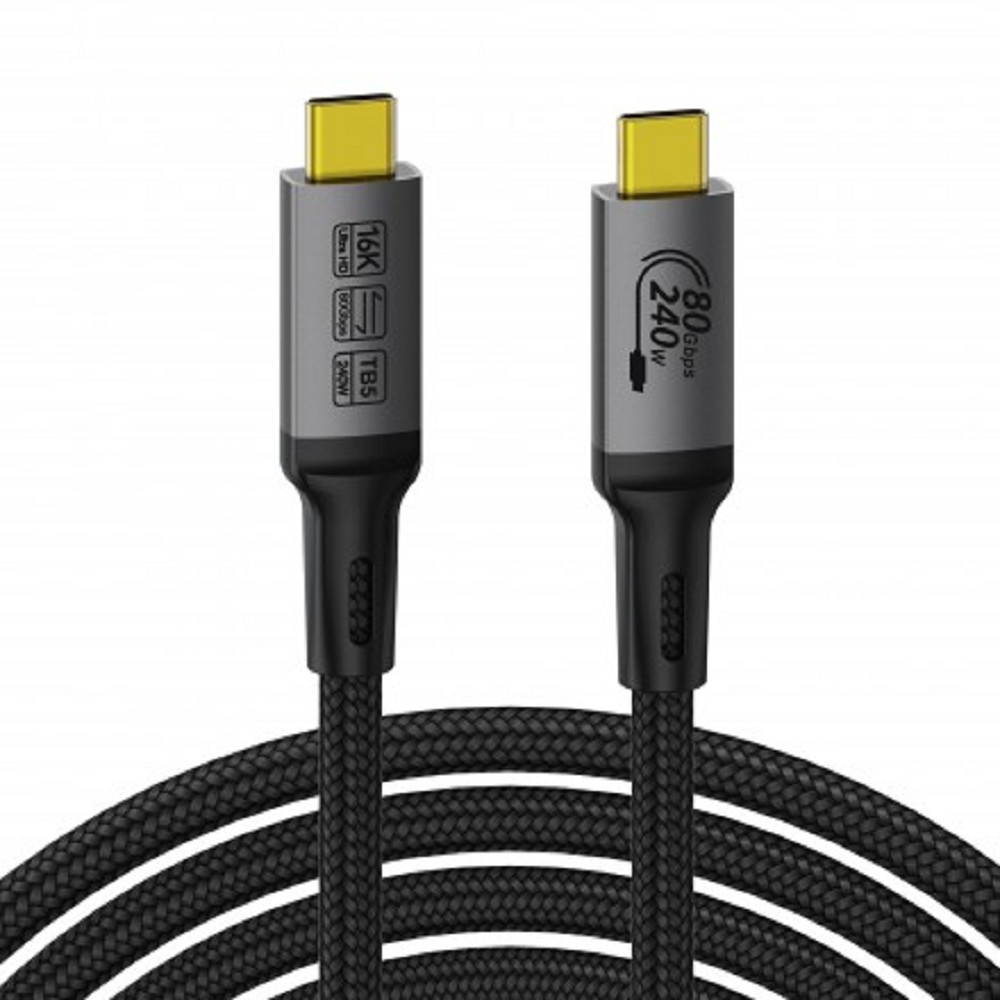 KS-is Кабель TH5 USB-C M USB-C M (KS-944B-1.5) 80Gbps, 240W, 1.5м