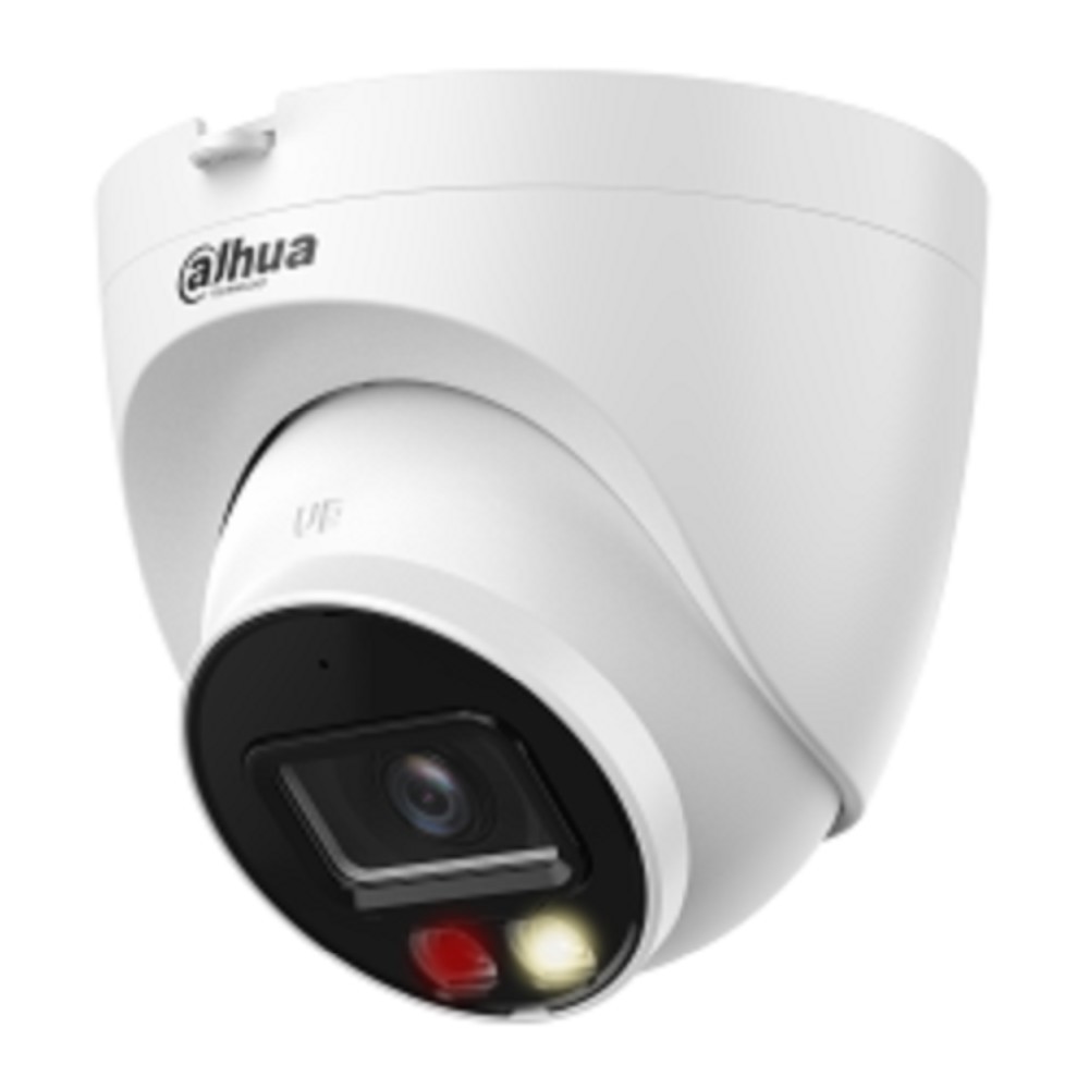 DAHUA DH-IPC-HDW2249TP-S-PV-0280B Уличная турельная IP-видеокамера SmartDualLight 2Мп, 1/2.8” CMOS, объектив 2.8мм, видеоаналитика, микрофон+динамик, ИК 30м, LED 30м, IP67, металл