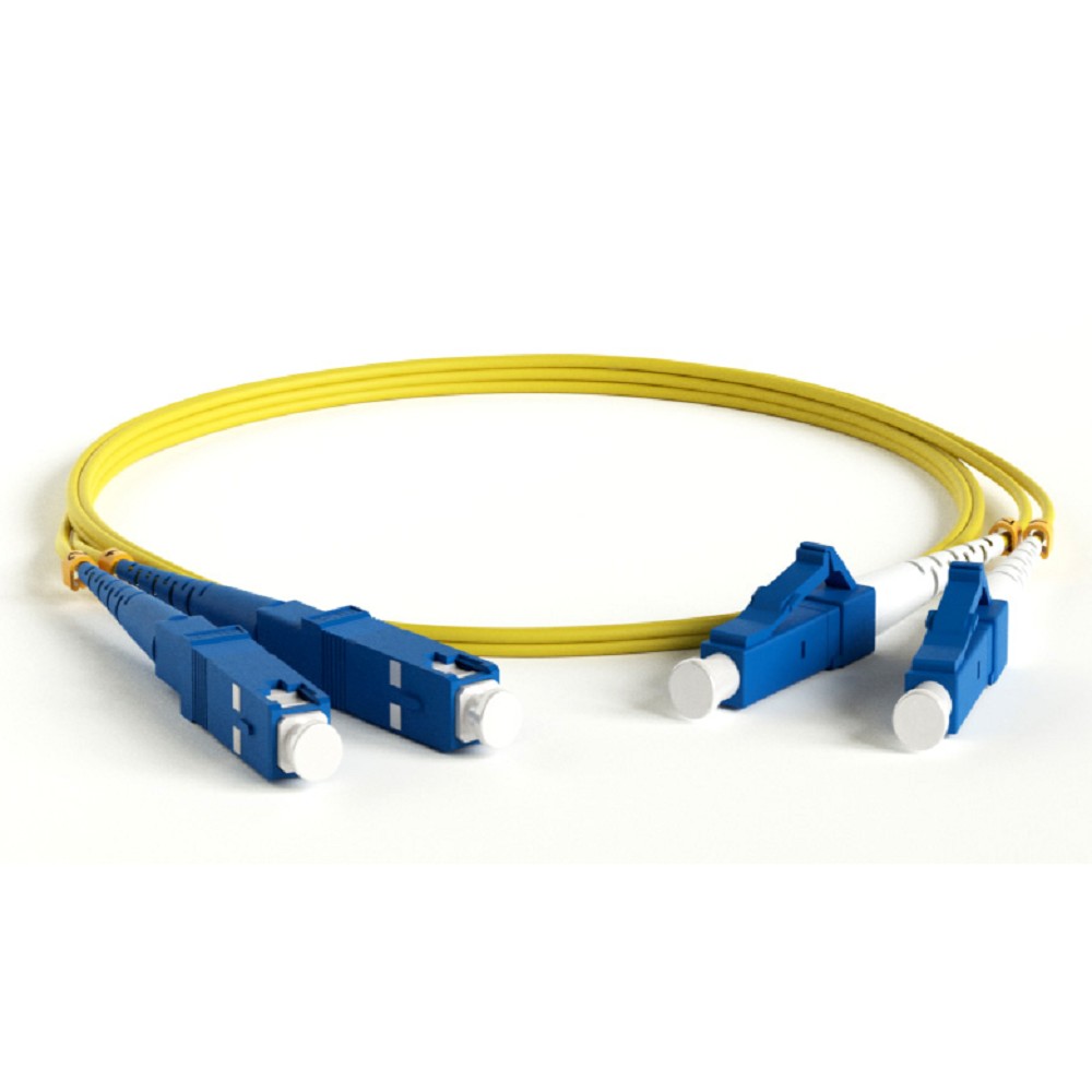 Hyperline FC-D2-9-LC/UR-SC/UR-H-10M-LSZH-YL Патч-корд волоконно-оптический (шнур) SM 9/125 (OS2), LC/UPC-SC/UPC, duplex, LSZH, 10 м