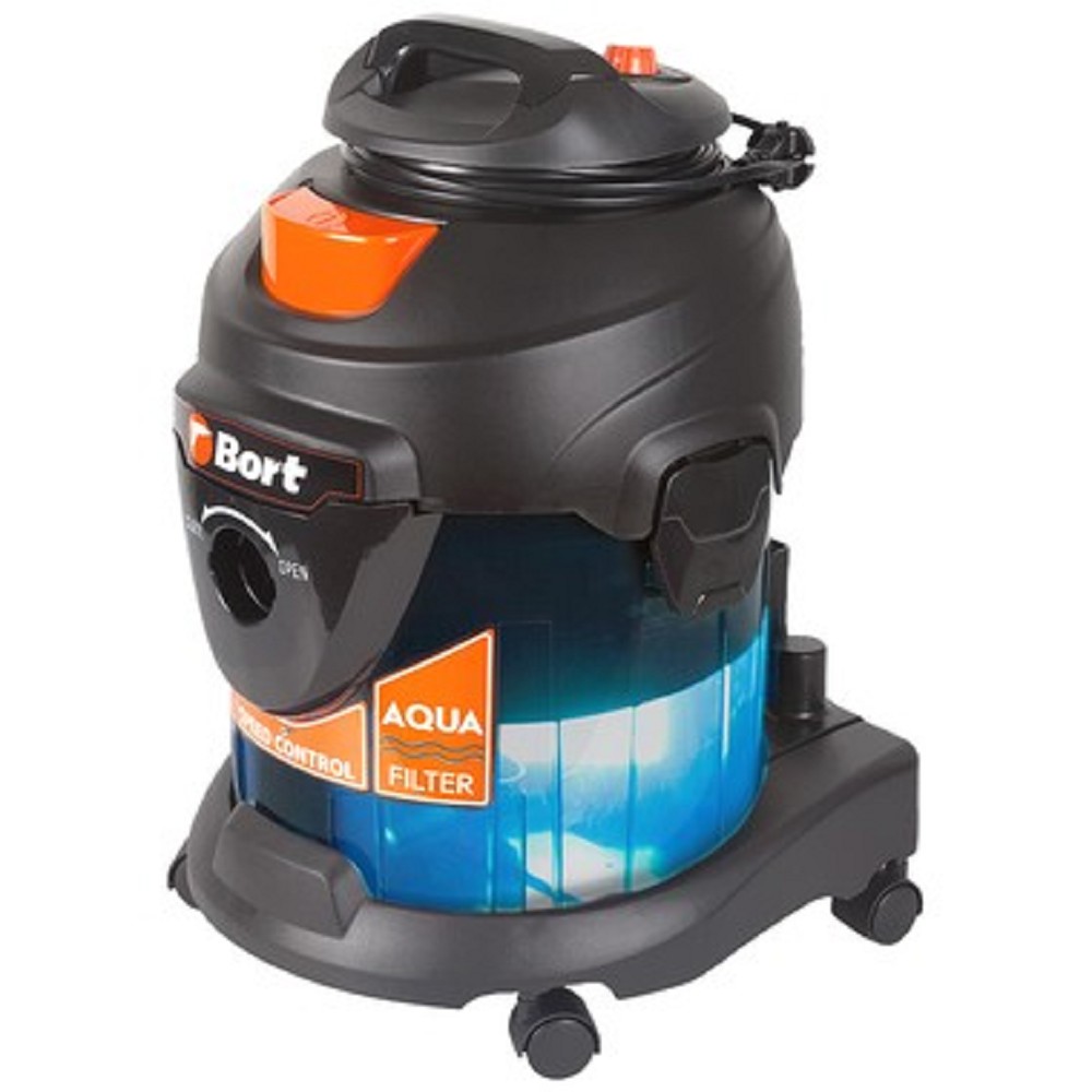 Bort Пылесос для сухой и влажной уборки BSS-1415-Aqua {15 л; 1400 Вт; 22 кПа;Пылесос для влажной уборки ;  6,6 кг;  220...230 В; набор аксессуаров 5 шт} [93410174]