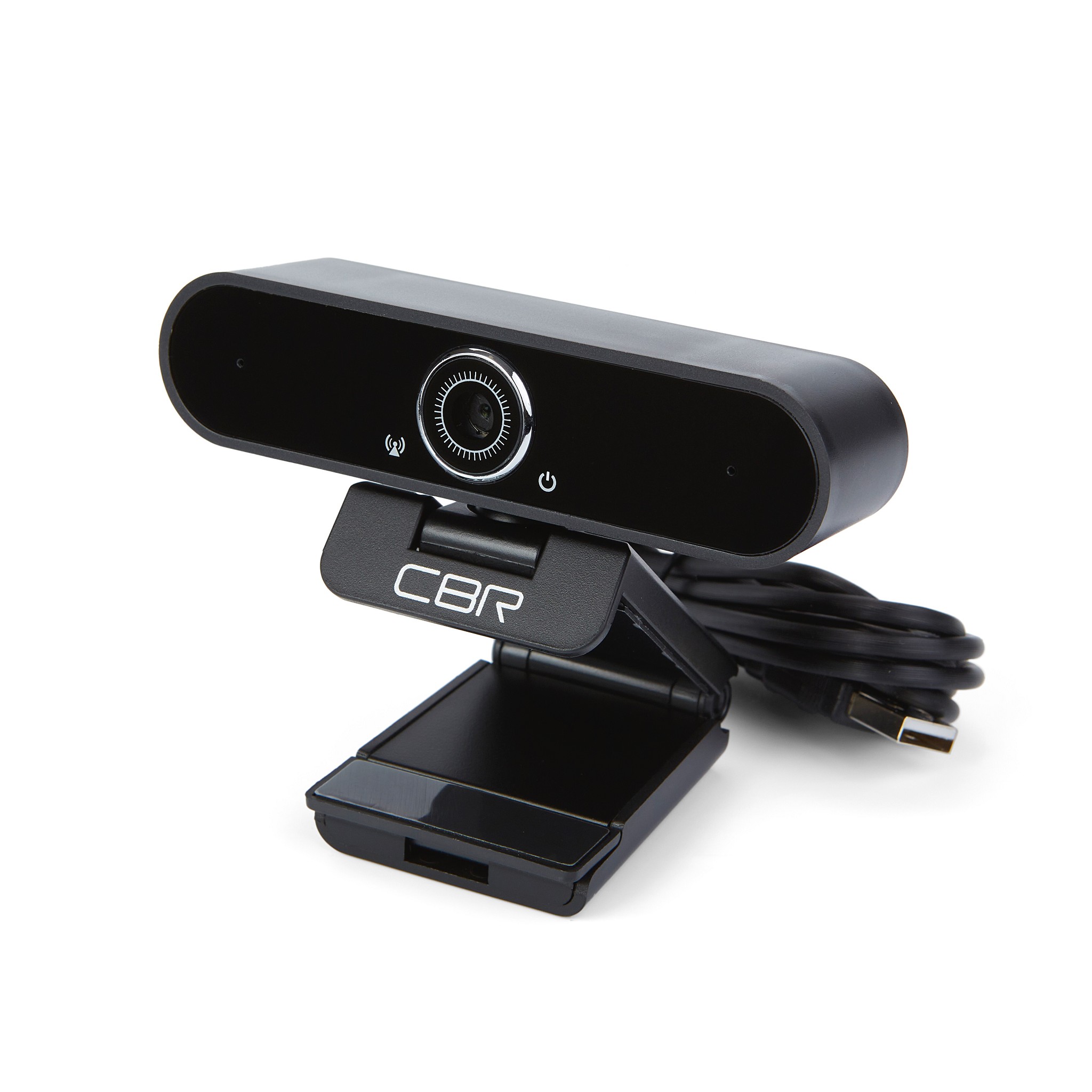 Повреждение упаковки CBR CW 875QHD Black,Веб-камера с матрицей 5 МП, 2560х1440, встроенный микрофон с шумоподавлением, автофокус, крепление на мониторе, длина кабеля 2 м, цвет чёрный