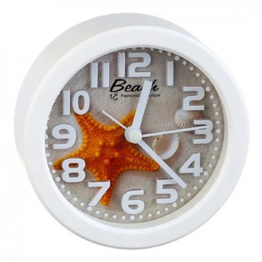 Perfeo Quartz часы-будильник "PF-TC-013", круглые диам. 10,5 см, звезда
