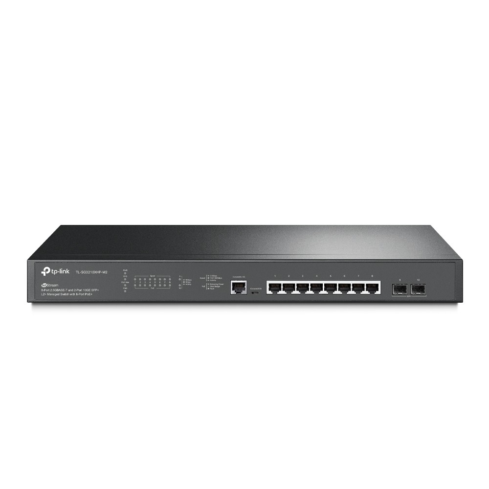 TP-Link SG3210XHP-M2 Omada управляемый PoE-коммутатор L2+ с 8 портами 2.5GBASE-T и 2 SFP+ слотами 10G
