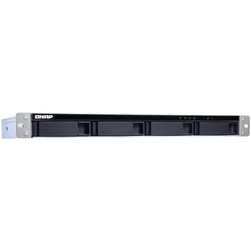 Полка расширения сетевого хранилища без дисков/ SMB QNAP TL-R400S SATA 6GB/s JBOD storage enclosure, 4-tray 3,5"/2,5" w/o HDD, 1 x SFF-8088, 1 PSU. Rackmount. W/o rail kit RAIL-B02