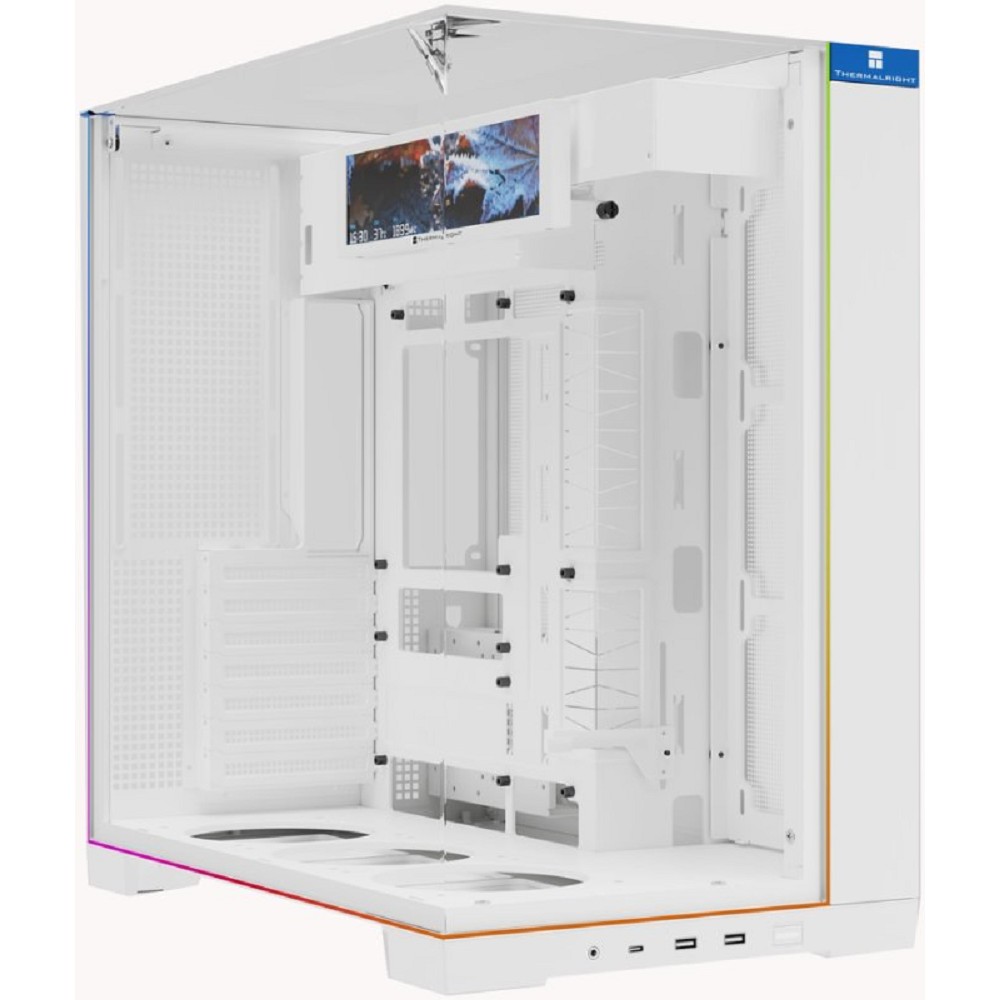 Thermalright Корпус TR-A70 Vision White / TG / ARGB Strip / 9.16'' LCD screen / USB TYPE-C / W/O fans / ATX  TRA70VW