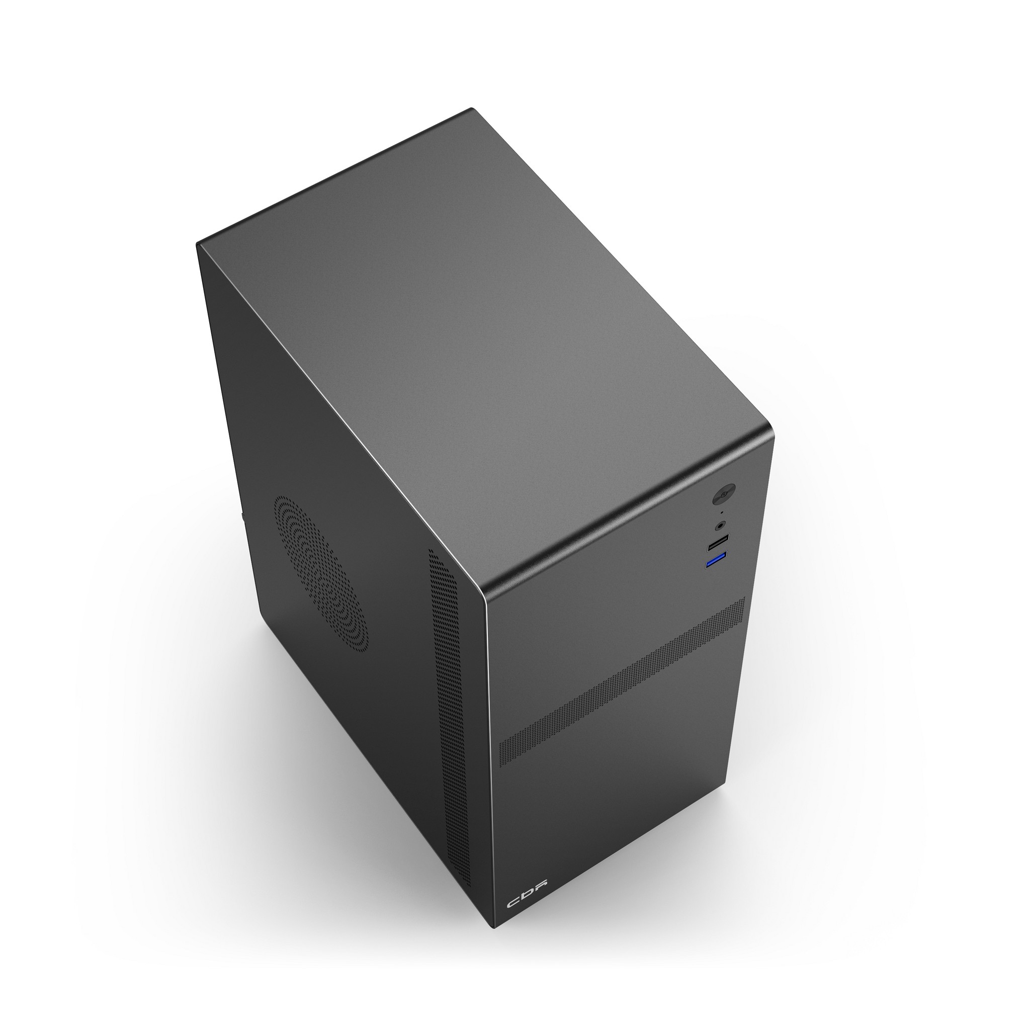 CBR Корпус mATX Minitower V203, c БП PSU-ATX550-12MD (550W/120mm), 1*USB 3.0, 1*USB 2.0, HD Audio+Mic, Black [PCC-MATX-V203-550W]