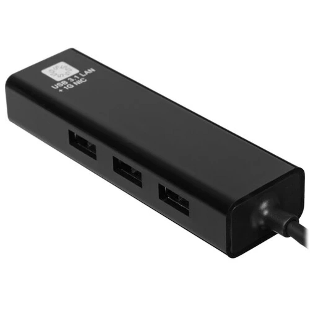 5bites Кабель-адаптер UA3C-45-10BK USB3.1 сетевая карта / 3*USB3.0 / RJ45 1G / BLACK