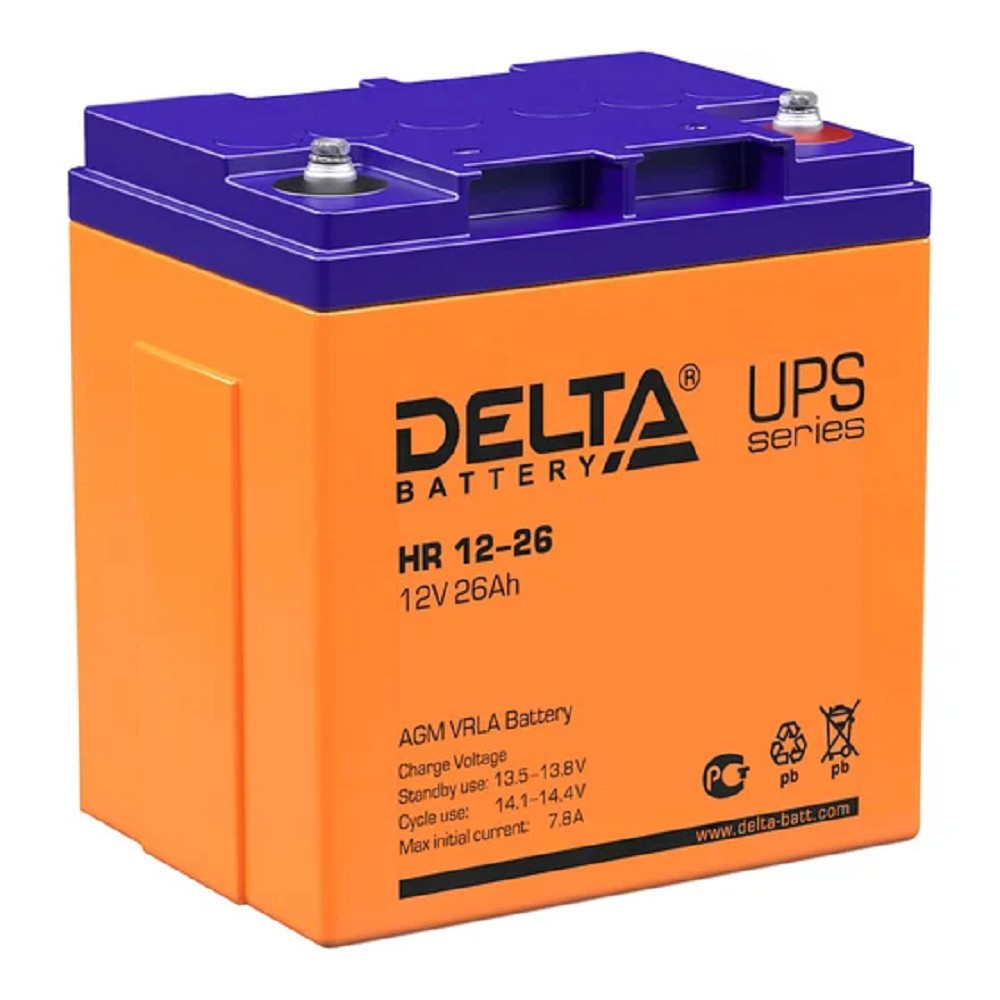 Delta HR 12-26  (12B, 26 А\ч) свинцово- кислотный аккумулятор  