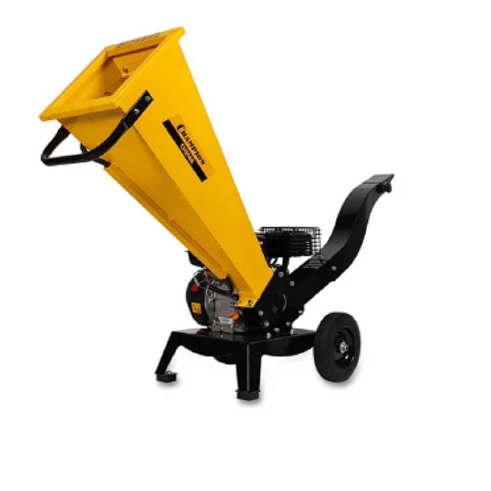 CHAMPION Измельчитель бензиновый CH5148 { PRO 4,8 кВт 196см? 40мм 45кг колеса }