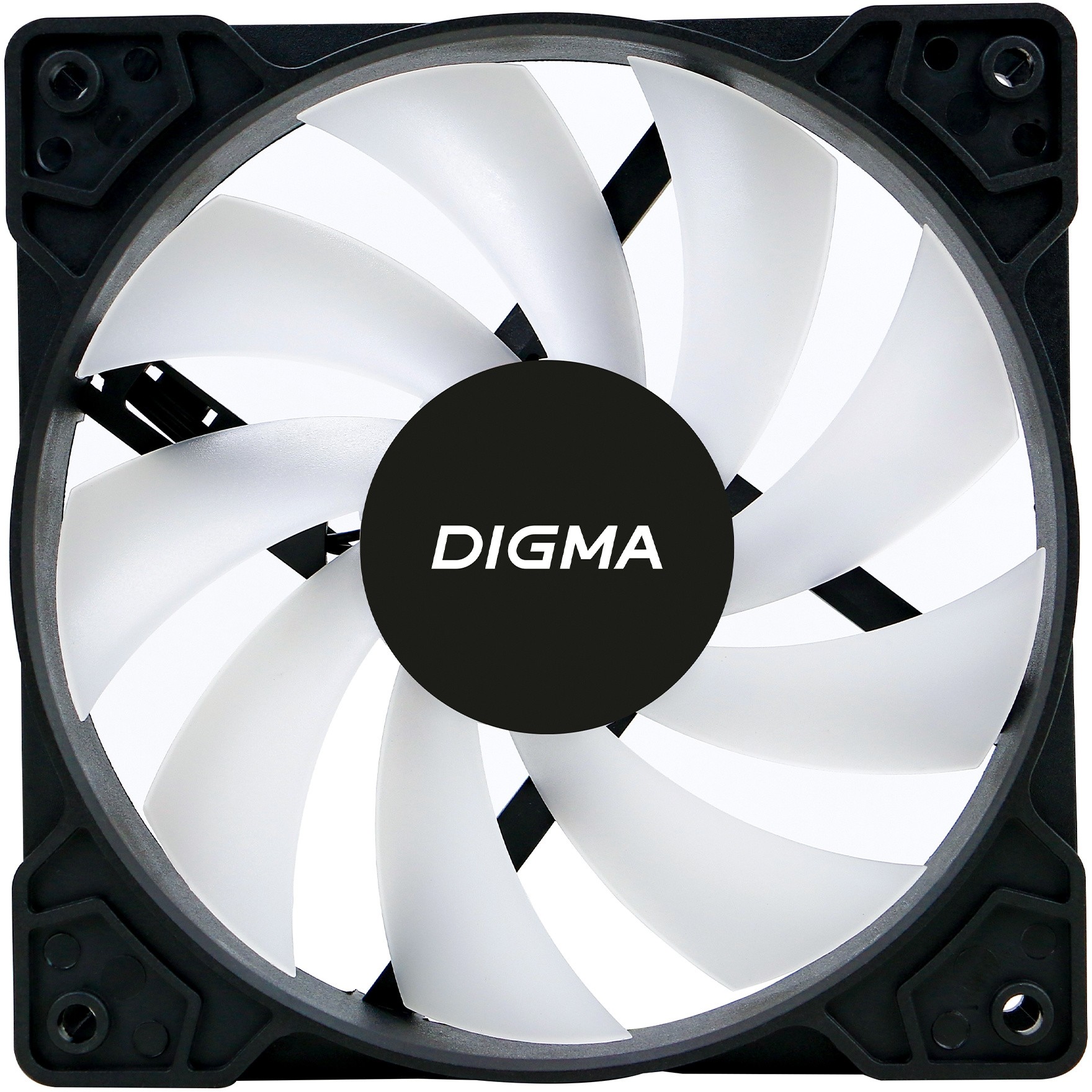 Вентилятор Digma DFAN-FRGB1 RGB 120мм черный 3-pin 4-pin (Molex)Ret