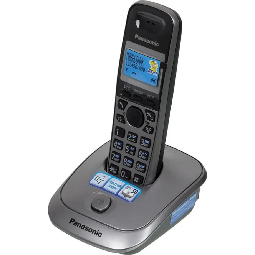Повреждение упаковки Panasonic KX-TG2511RUM (металик) {АОН, Caller ID,спикерфон на трубке,переход в Эко режим одним нажатием}