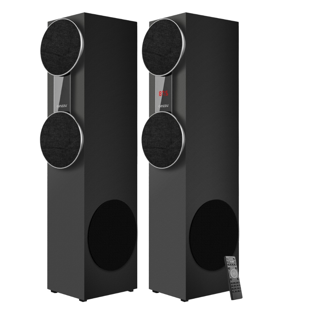 Повреждение упаковки Ginzzu GM-325, Акустическая система 2.0, 2x60W/BT/USB/SD/FM/AUX/ДУ