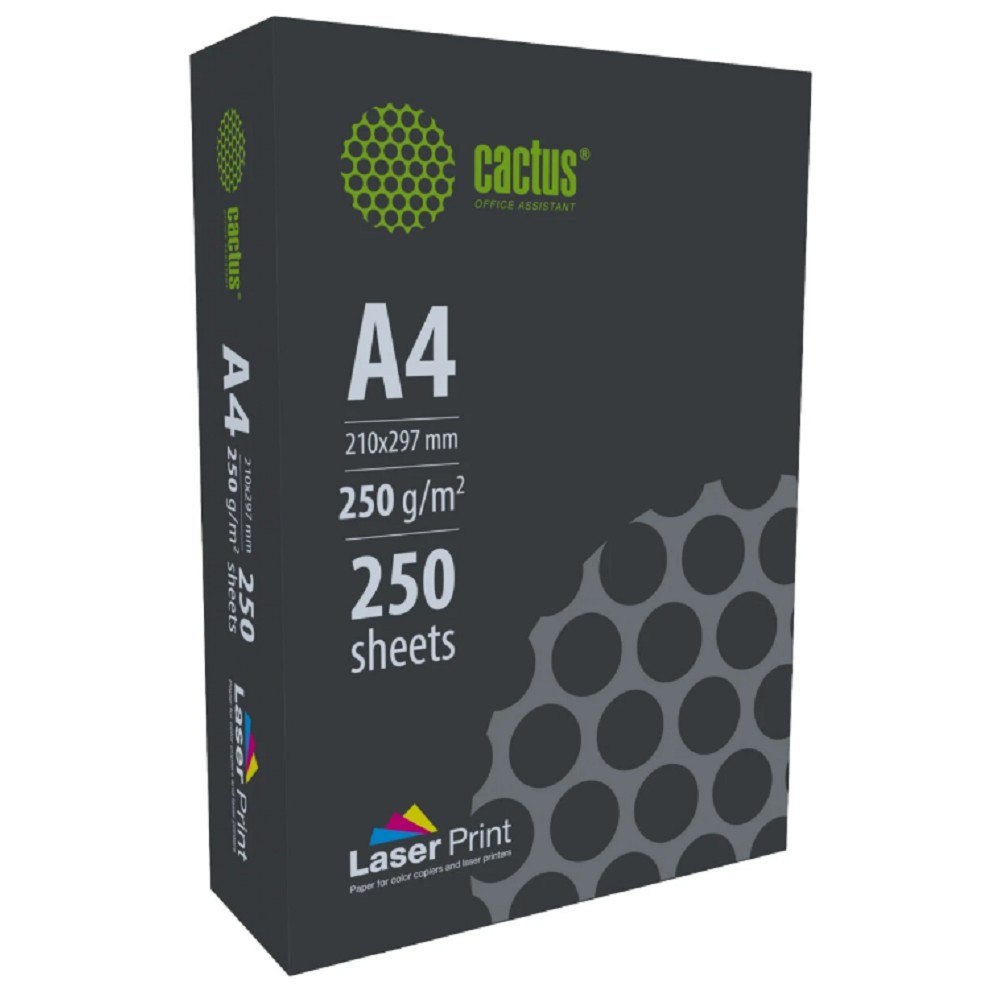 Бумага Cactus CS-LPA4250250 A4/250г/м2/250л./белый для лазерной печати