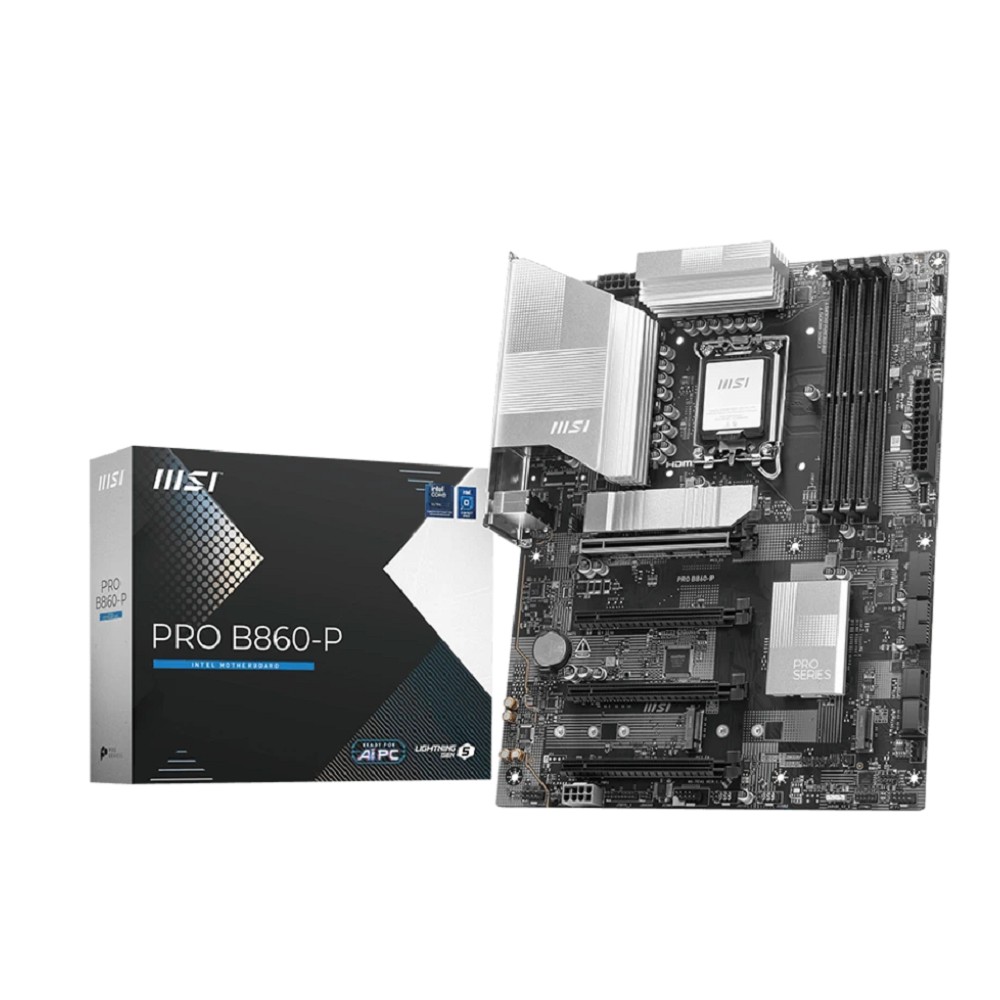 MSI PRO B860-P {Soc-1851 Intel B860 4xDDR5 ATX AC`97 8ch(7.1) 5Gigabit RAID+HDMI+DP}
