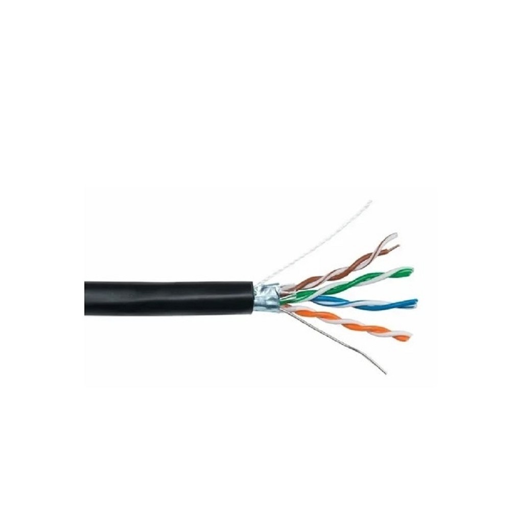 Кабель NEOMAX [NM721032-P-100M-RT] F/UTP cat.5e 4x2x0.46, 25 AWG, медь, внешний, PE, 100м, черный;  Fluke Tested
