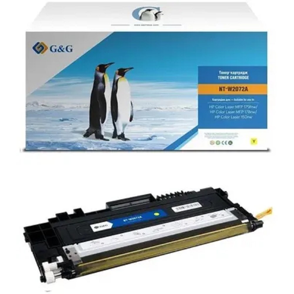 Тонер-картридж G&amp;G, GG-W2072A  аналог HP W2072A/117A желтый 0.7k с чипом