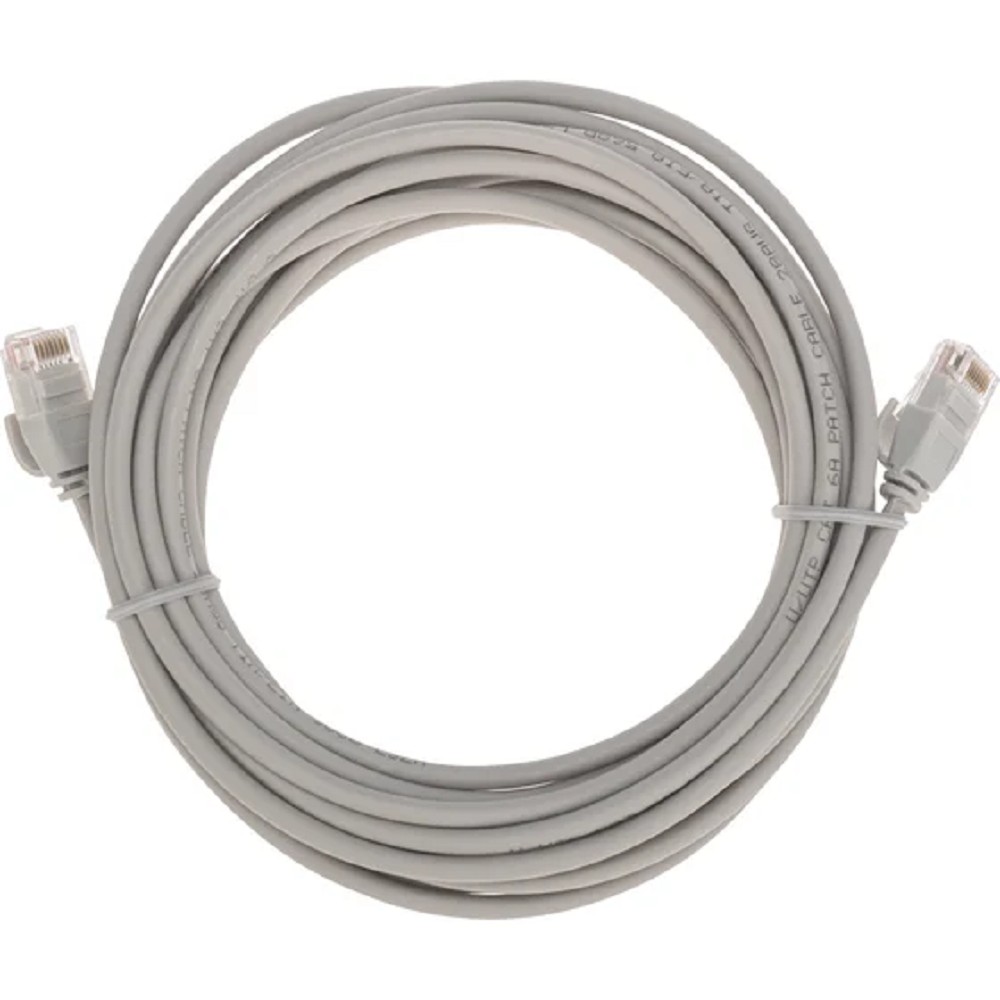 Rexant (02-0380-5) Патч-корд U/UTP, CAT 6A (10G), RJ45-RJ45, 28AWG, LSZH, серый, 5м