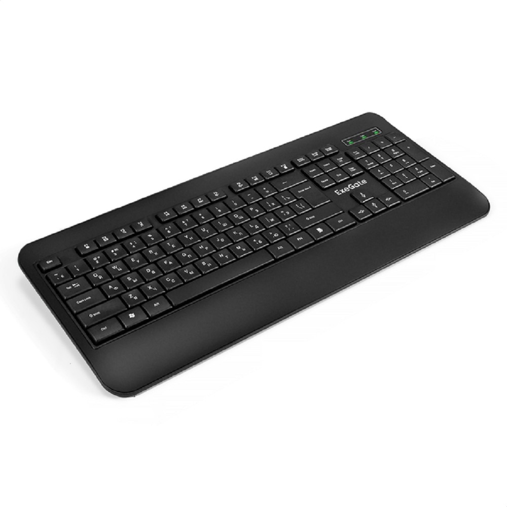 Повреждение упаковки Exegate EX296922RUS Клавиатура ExeGate Professional Standard LY-E5500M (USB, полноразмерная, влагозащищенная, 104кл., Enter большой, подставка под запястья, длина кабеля 1,35м, че