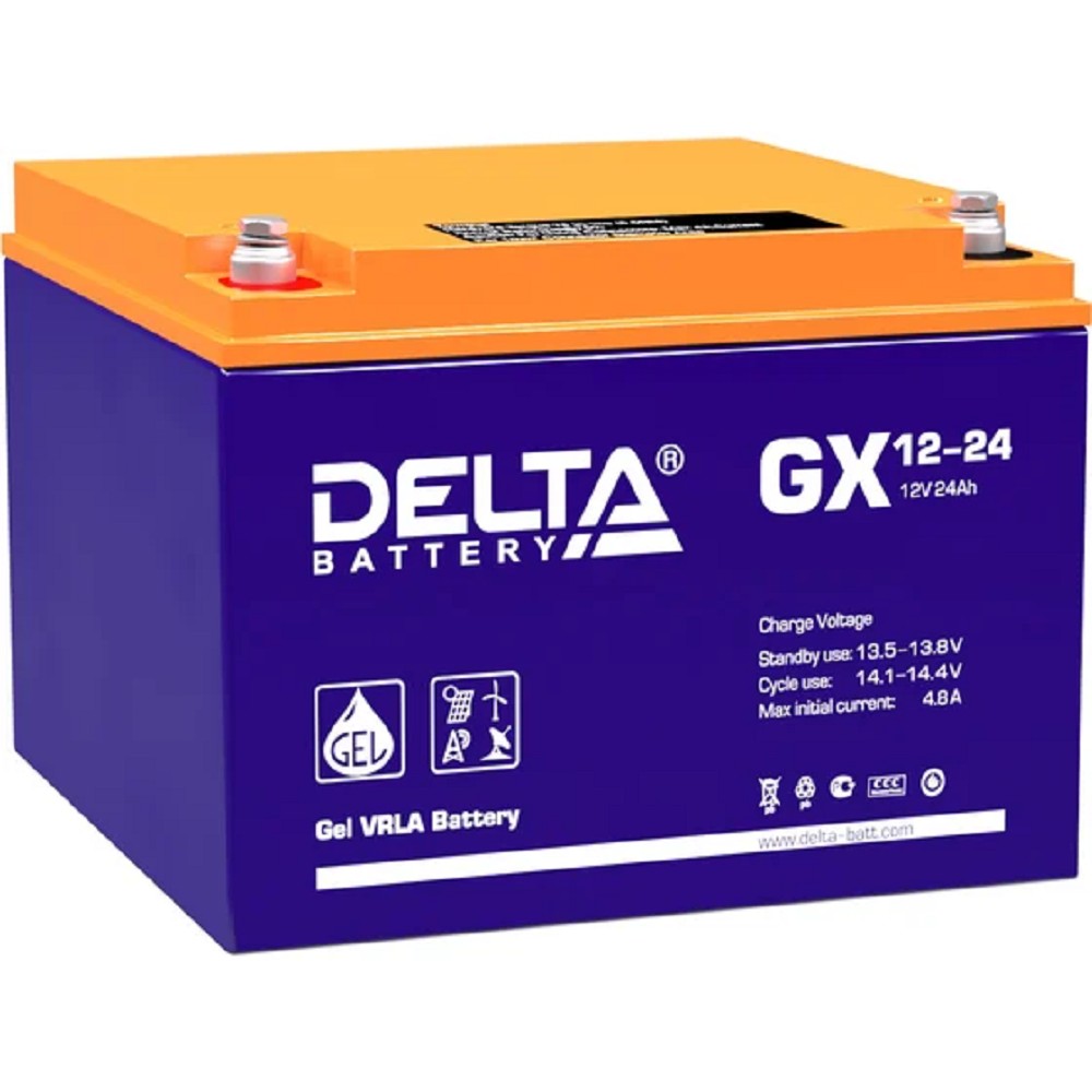 Delta GX 12-24 (24 А\ч, 12В) свинцово- кислотный аккумулятор  