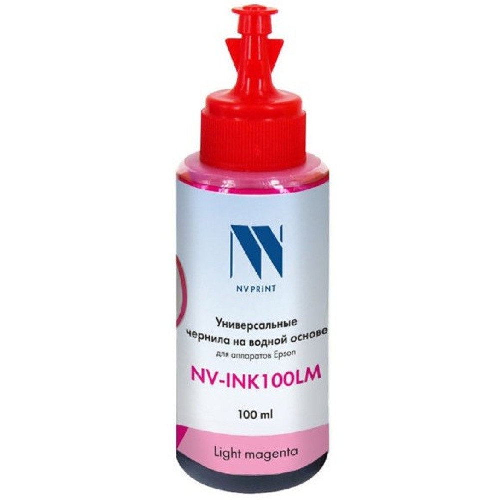 Чернила NV PRINT универсальные на водной основе NV-INK100ULM для аппаратов canon/Epson/НР/Lexmark (100 ml) Light Magenta совместимые