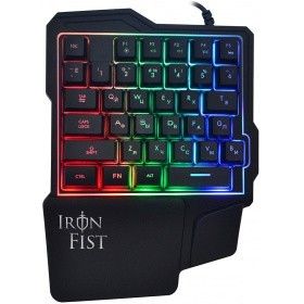Игровой блок Oklick 701G IRON FIST черный USB for gamer LED {1196590}