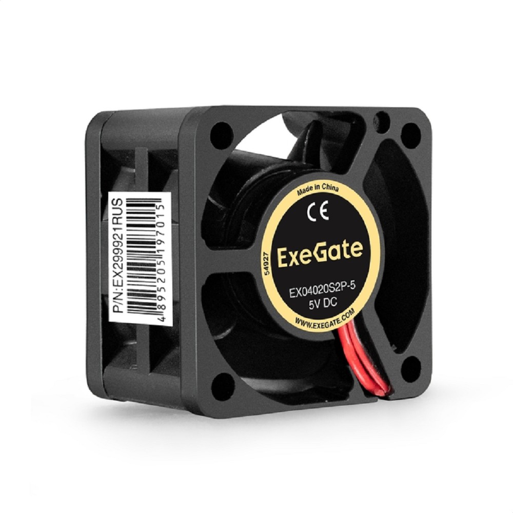 Exegate EX299921RUS Вентилятор 5В DC ExeGate EX04020S2P-5 (40x40x20 мм, Sleeve bearing (подшипник скольжения), 2pin, 5000RPM, 22dBA)