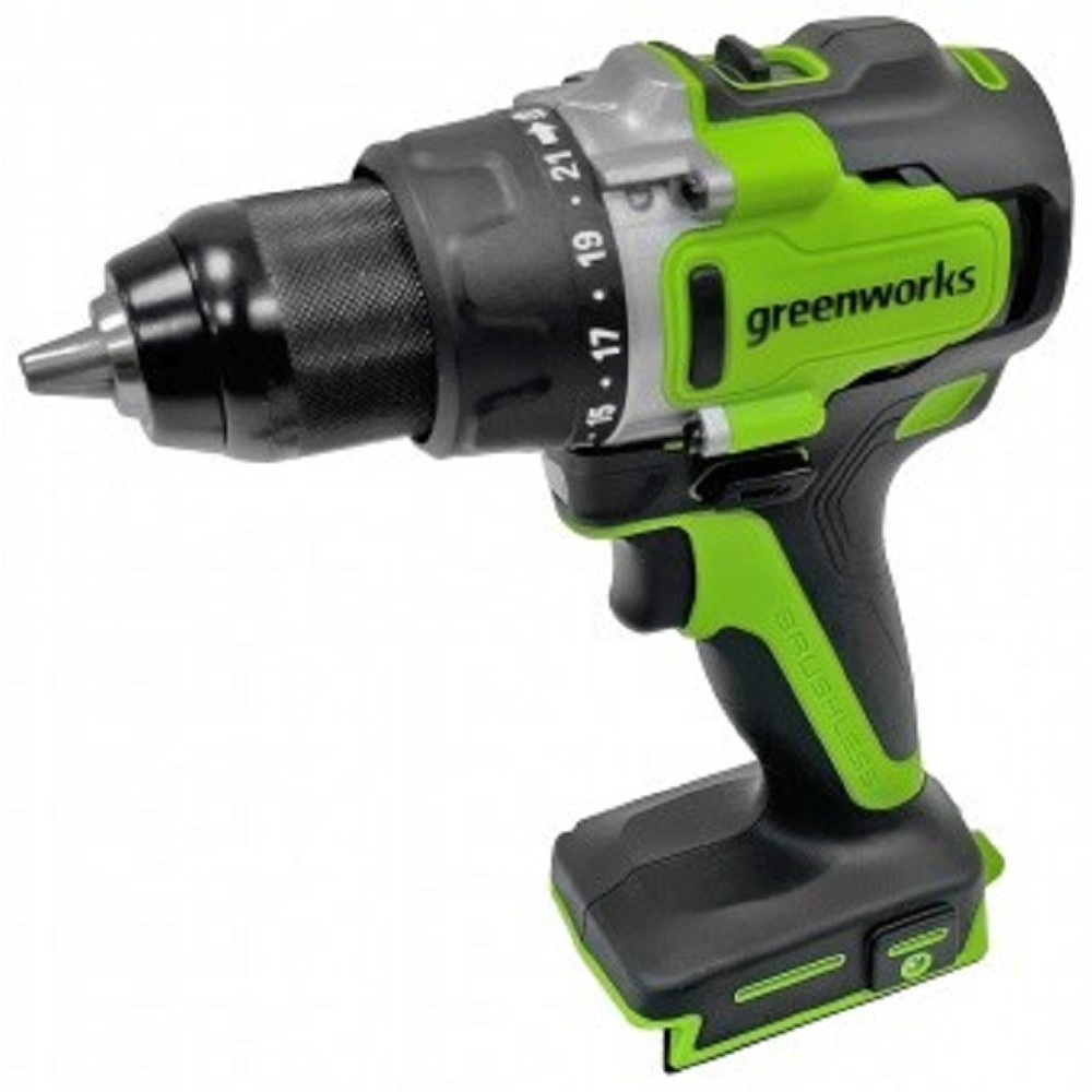 Greenworks GD24DD90 Дрель-шуруповерт аккумуляторная, 24V, 90 Нм, бесщеточная, без АКБ и ЗУ [3707507]