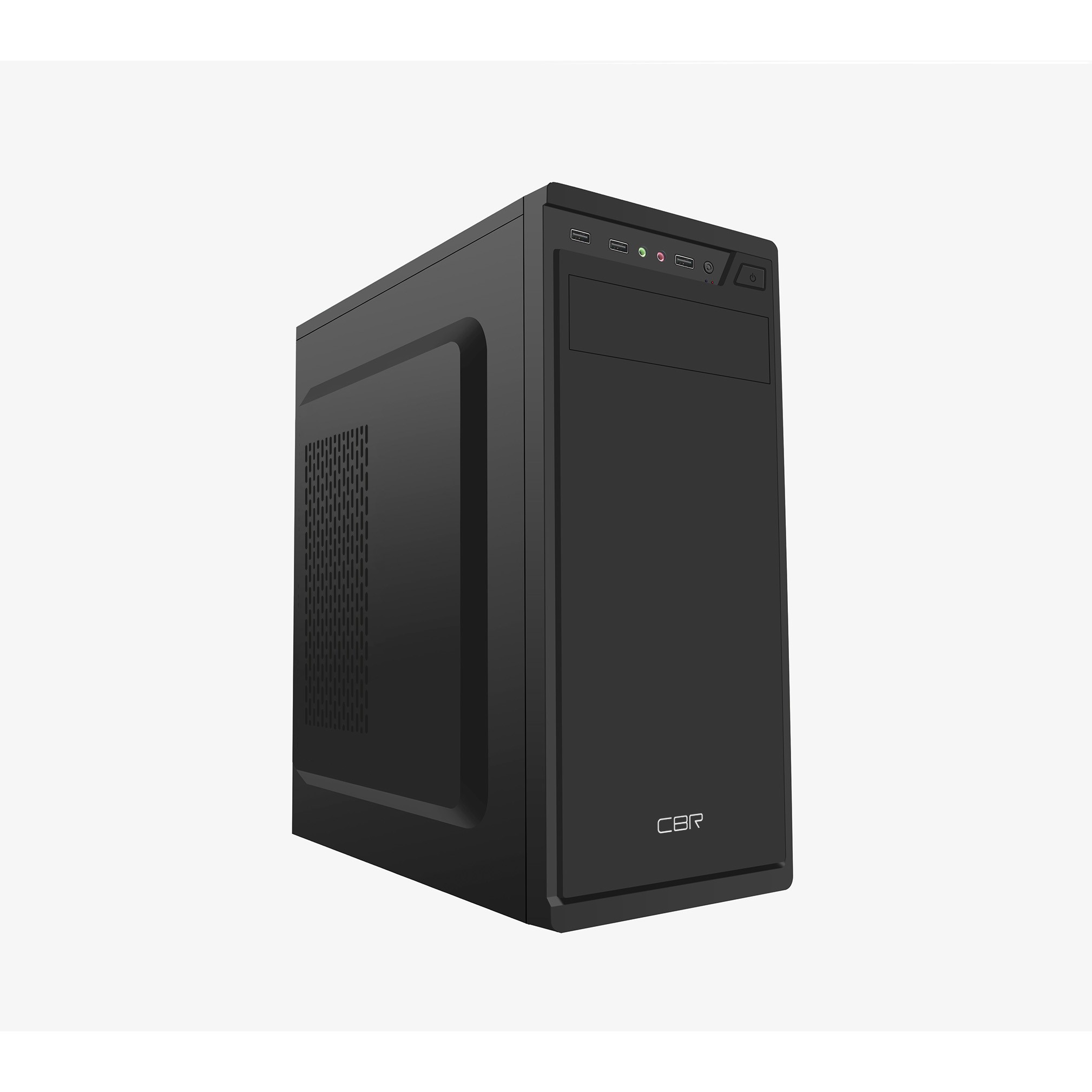 Повреждение упаковки CBR Корпус ATX Miditower J02, без БП, 1*USB 3.0, 2*USB 2.0, HD Audio+Mic, Black [PCC-ATX-J02-WPSU]