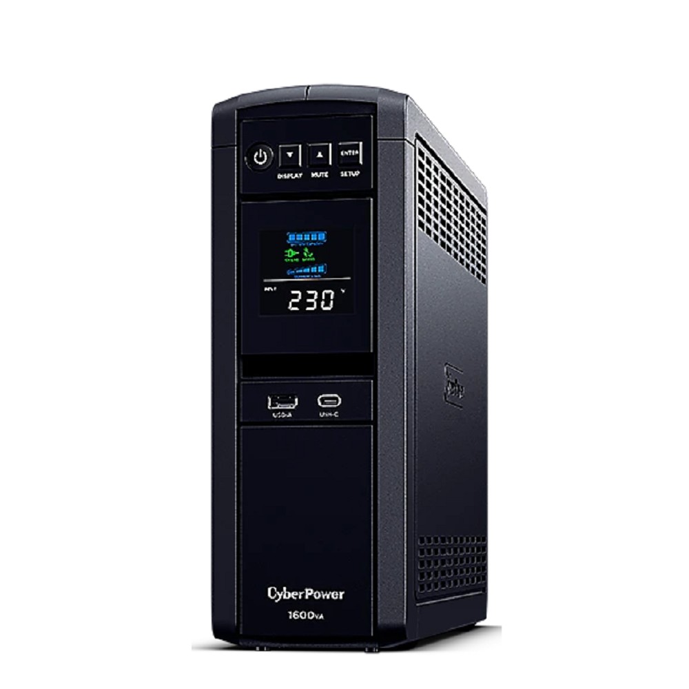 ИБП CyberPower CP1600EPFCLCD {Line-Interactive, Tower, 1600VA/1000W USB/RS-232/RJ11/45/USB/SNMPslot, charger A/С (6 EURO) 2x 9Ач NEW}