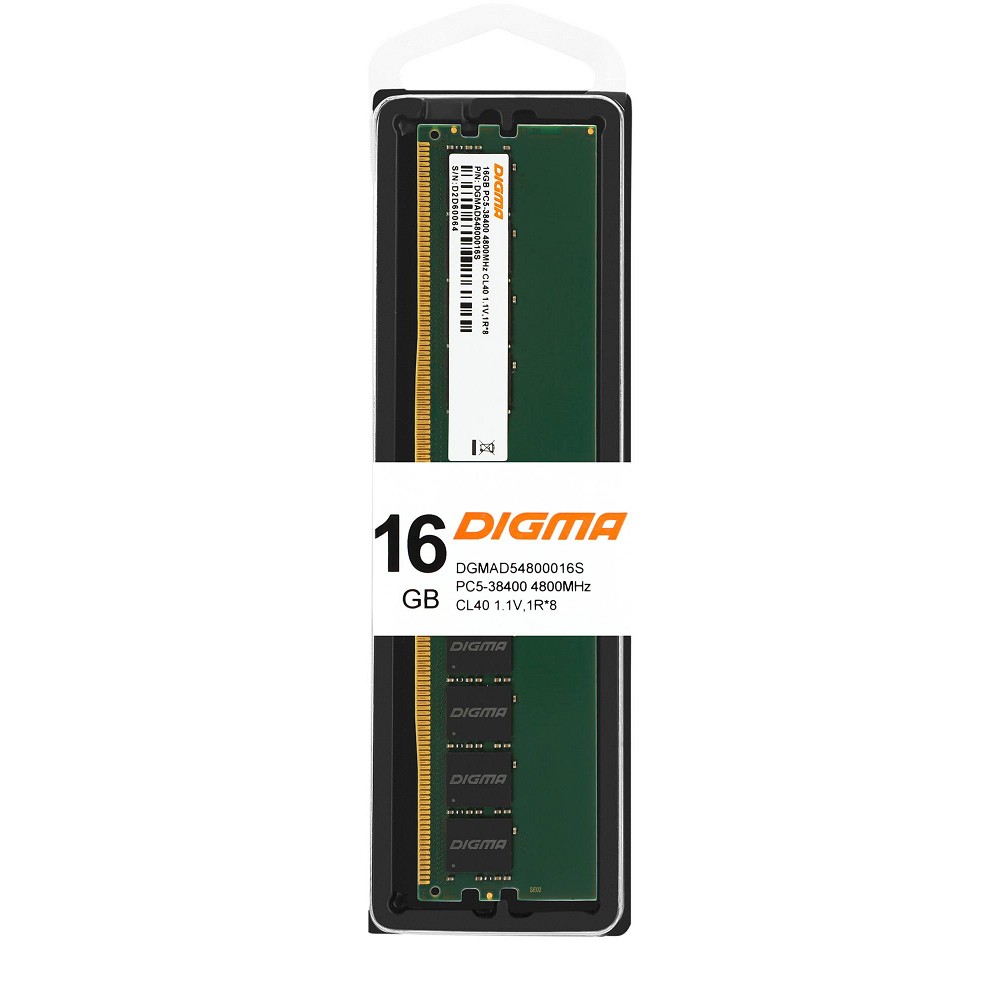 Digma DDR5 DIMM 16GB 4800MHz DGMAD54800016S