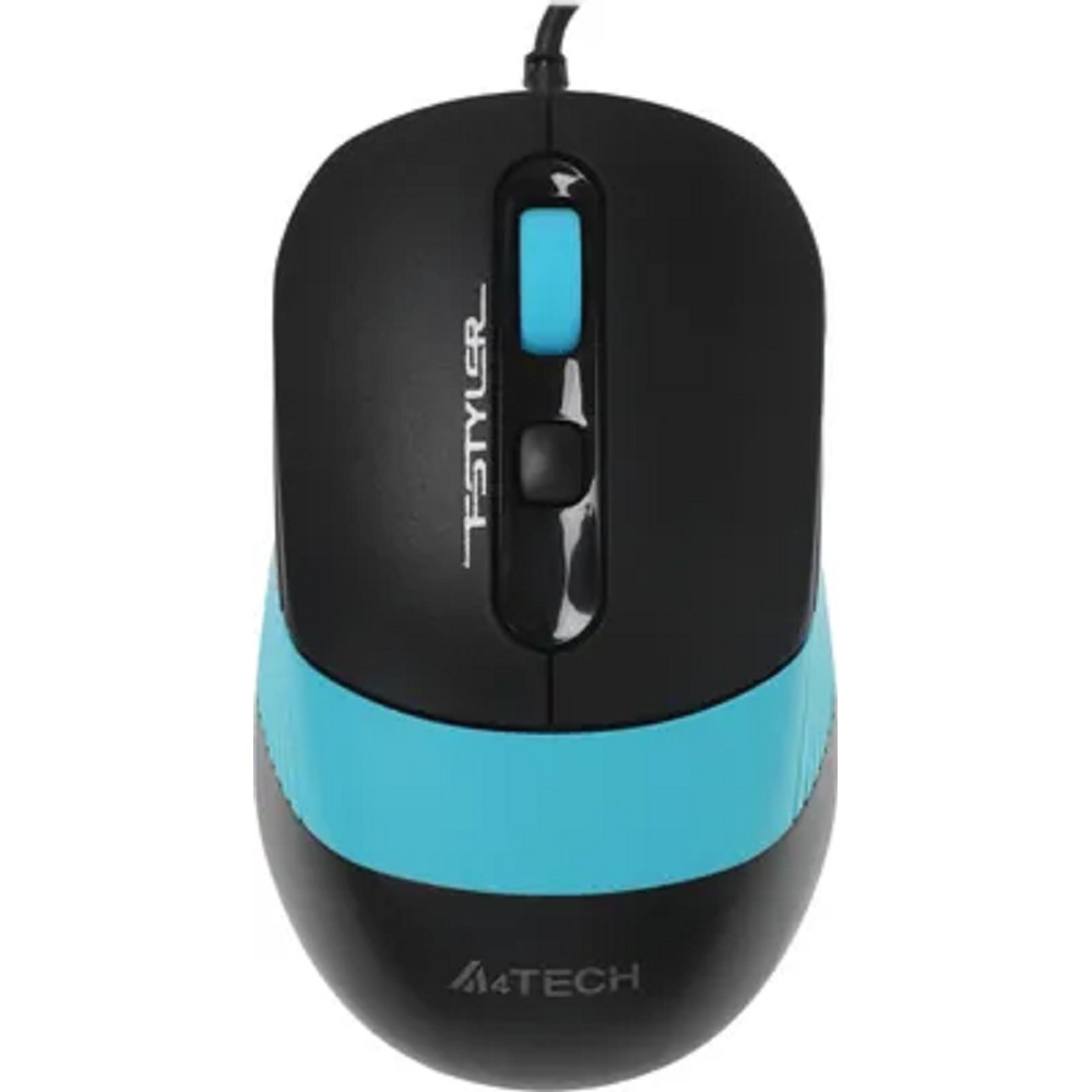 Мышь A4Tech Fstyler FM10 черный/синий оптическая (1600dpi) USB (4but)
