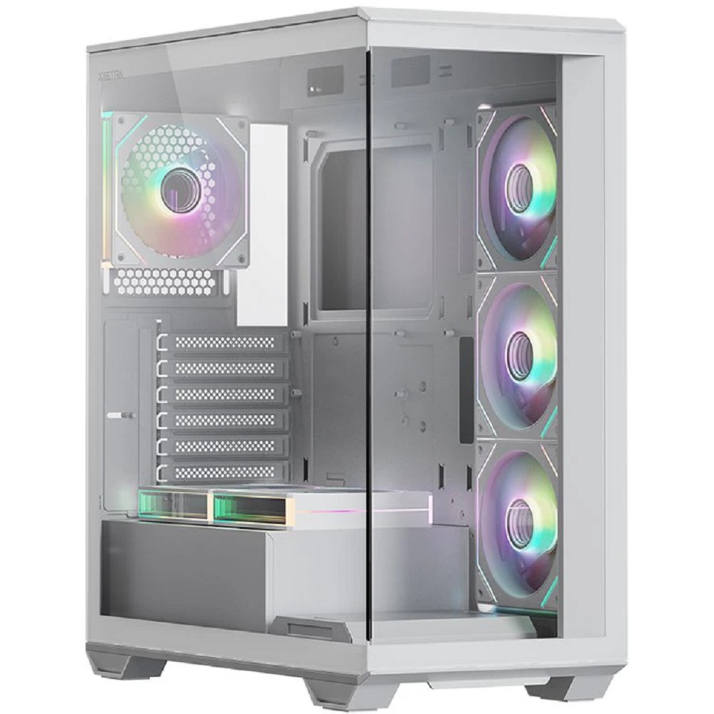 Корпус XASTRA Q600 6ARGB-C10-UC White ATX/Aquarium/Screewless/6x120mm ARGB PWM FM fans/Argb+PWM HUB 10port/ Type-C/ Q600-6FM12A-C10-UC-WH