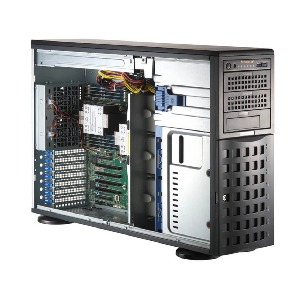 Сервер в сборе / SYS-741P-TRT (bundle1) / SYS-741P-TRT (bundle1): 4U / 1x Xeon Silver Sapphire Rapids 4510 / 1x DDR5 32GB 4800 / 1x 240GB SATA, 2.5"/ 2x 1200W Power