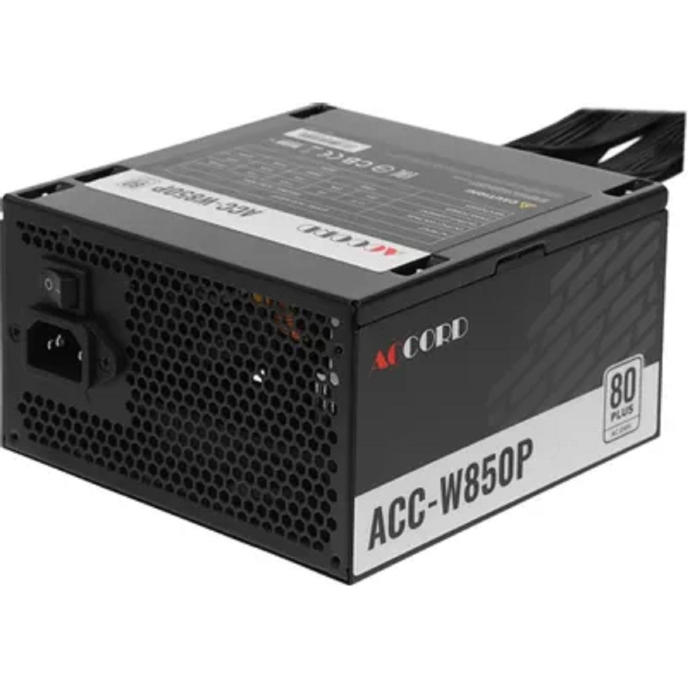Accord ACC-W850P ATX 850W ACC-W850P 80+ white (20+4pin) 120mm fan 6xSATA RTL