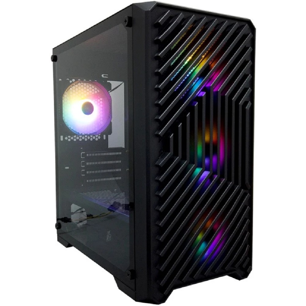 1STPLAYER TRILOBITE T5 Black / mATX, TG / 4x120mm LED fans inc. / T5-BK-4F1