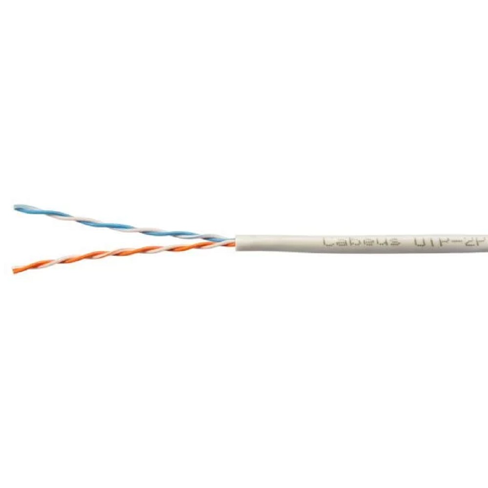 Cabeus UTP-2P-Cat.5e-SOLID-LSZH-GY Кабель витая пара UTP (U/UTP), категория 5e, 2 пары (24 AWG), одножильный, серый LSZH, нг(А)-HF, (305 м)