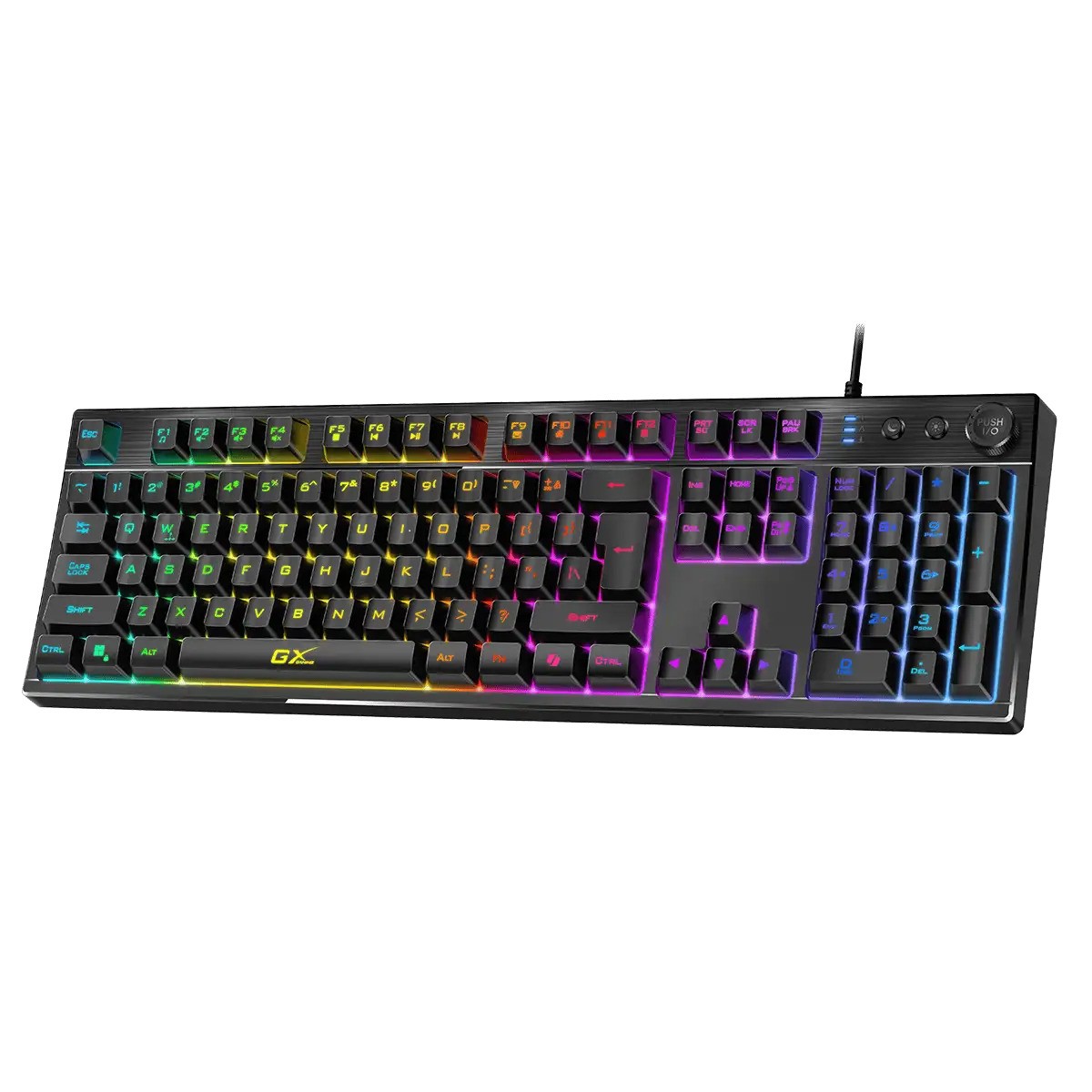 Клавиатура игровая проводная Genius Scorpion K7 Plus (RGB-подсветка, 16КБ встроенная память, USB Plug and Play) (31310056402)