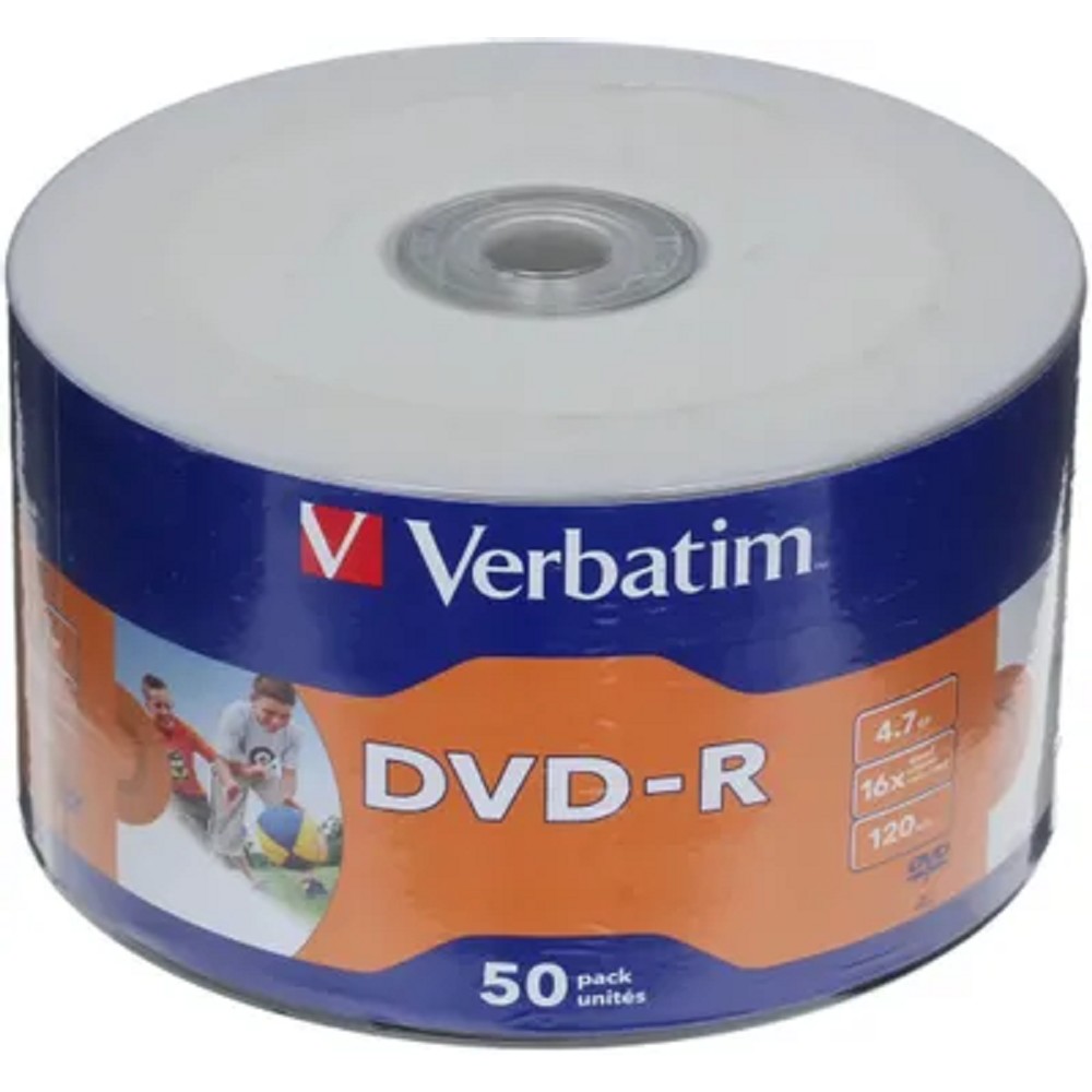 Verbatim Диск DVD-R 4.7Gb 16x bulk (50шт) Printable (43793)