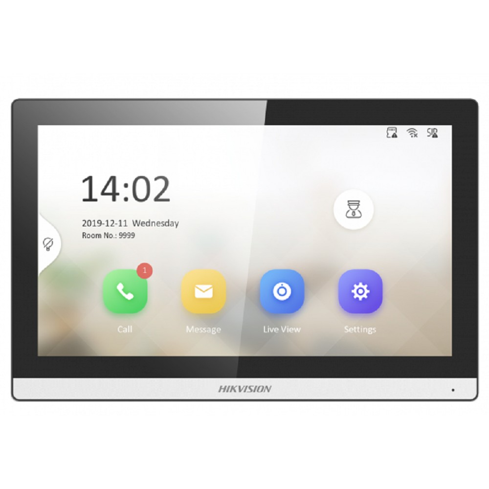 Видеодомофон Hikvision DS-KH6350-WTE1, чёрный